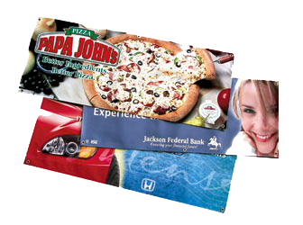 Full color banners on vinyl for outdoor use