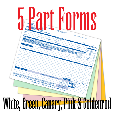 5 Part Carbonless Forms