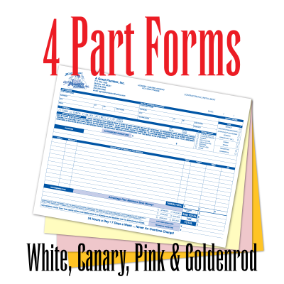 4 Part Carbonless Forms